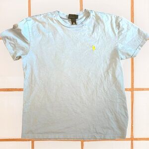 Women’s Polo Ralph Lauren baby blue tshirt yellow horse. Size small
